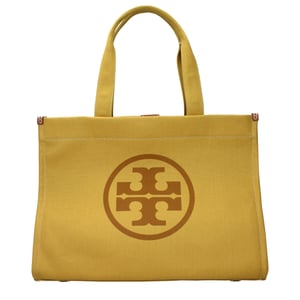 Tory Burch Gelbe Stoff-Schultertasche