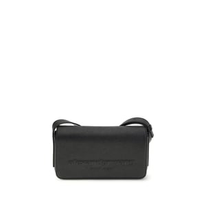 Alexander Wang Schwarze Kalbsleder Bos Taurus Schultertasche