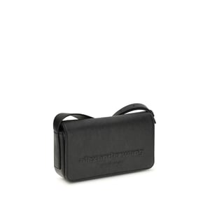 Alexander Wang Schwarze Kalbsleder Bos Taurus Schultertasche