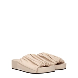 Jil Sander pinke Lederpantoletten
