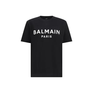 Balmain Schwarzes Baumwoll-T-Shirt