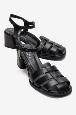 Devora Leder Blockabsatz Sandale