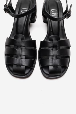 Devora Leder Blockabsatz Sandale