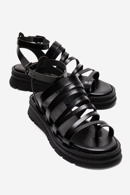 Pelsa Leder Multi-Riemen-Sandale