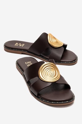 Nolita Leder-Slide-Sandale
