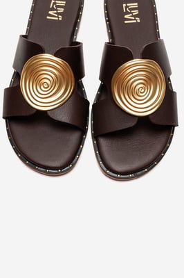 Nolita Leder-Slide-Sandale