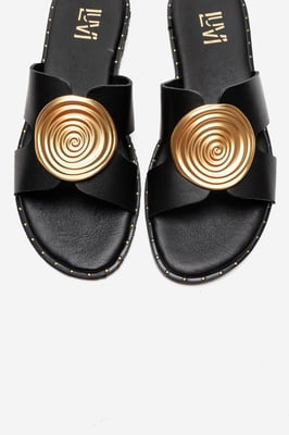 Nolita Leder-Slide-Sandale