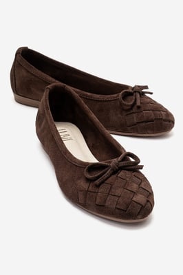 Nopos Leder Cap-Toe Ballerina