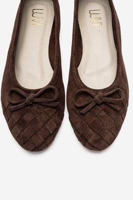 Nopos Leder Cap-Toe Ballerina