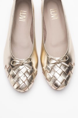 Nopos Leder Cap-Toe Ballerina