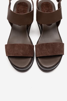 Lolanthe Leder Keilabsatz Sandale