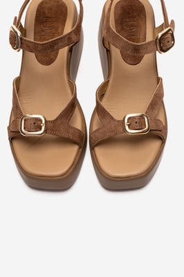 Kalia Leder Keilabsatz Sandale