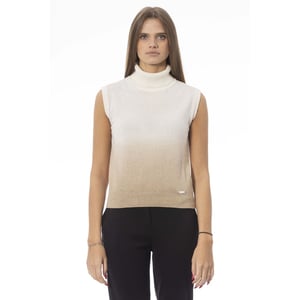 Baldinini Trend Weiße Wolle Pullover für Damen