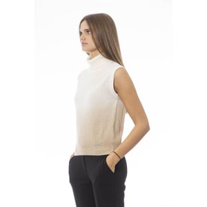 Baldinini Trend Weiße Wolle Pullover für Damen