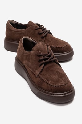 Mareon Leder Schnürsneaker