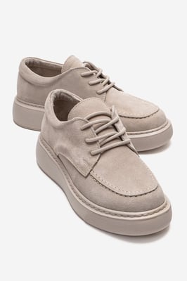 Mareon Leder Schnürsneaker