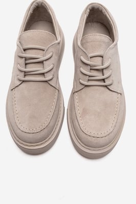 Mareon Leder Schnürsneaker
