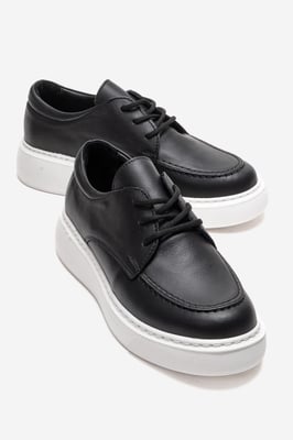 Mareon Leder Schnürsneaker