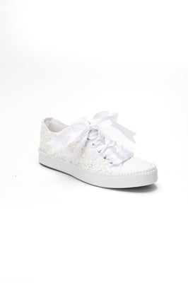 Marvelle Perlen Spitzen Braut Sneaker