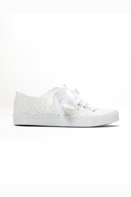 Marvelle Perlen Spitzen Braut Sneaker