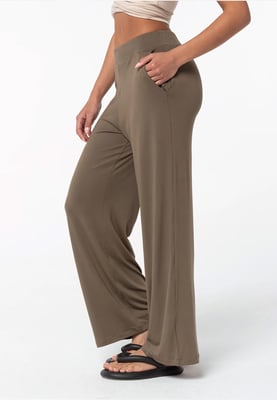 Long Viscose Pants KHAKI