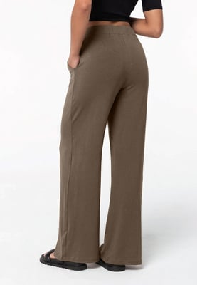 Long Viscose Pants KHAKI