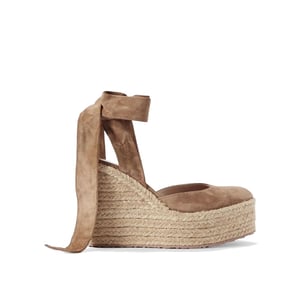 Gianvito Rossi Beigefarbene Kalbsleder-Espadrilles