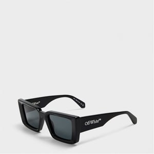 Zubehör Off White Savannah Quadrat Vollrand-Sonnenbrille in Schwarz/Dunkelgrau