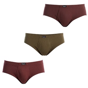3er-Pack Herren Essenzielle Bedruckte Slips mit Öffnung A0090