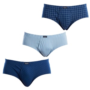 3er-Pack Herren Essenzielle Bedruckte Slips mit Öffnung A0090