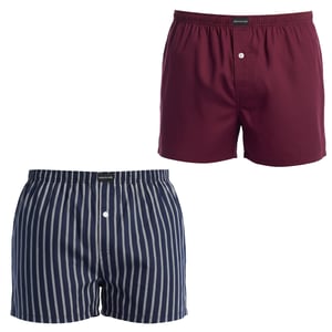 2er-Pack Herren Essenzielle Baumwoll-Boxershorts mit Öffnung AADXY