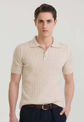 Polo Shirt Kurzarm Polo Shirt Kurzarm Mit Zopfmuster