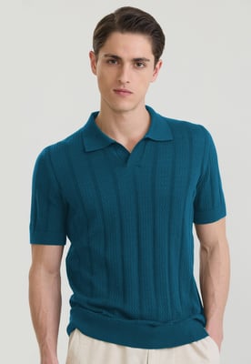 Polo Shirt Kurzarm Strick-Polo Shirt Kurzarm