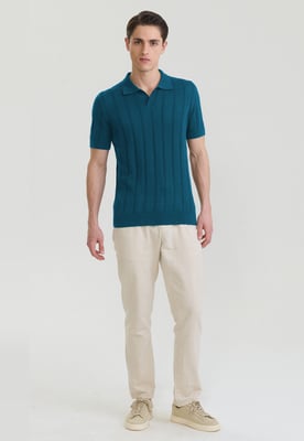 Polo Shirt Kurzarm Strick-Polo Shirt Kurzarm