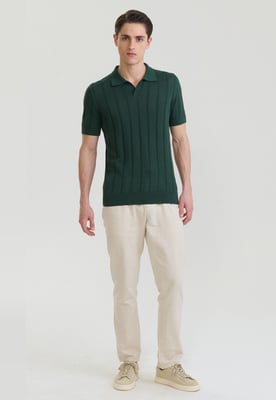 Polo Shirt Kurzarm Strick-Polo Shirt Kurzarm