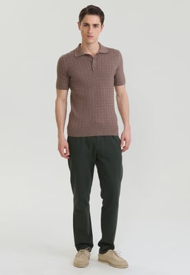 Polo Shirt Kurzarm Polo Shirt Kurzarm Mit Zopfmuster