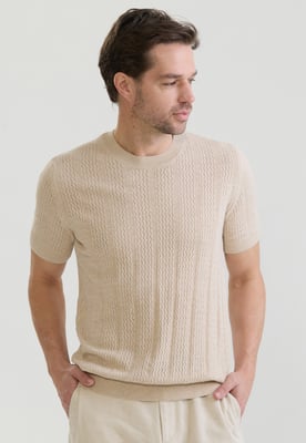 T-Shirt Strick-Tshirt Kurzarm