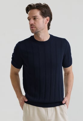 T-Shirt Strick-Tshirt Kurzarm