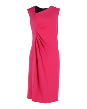 Ärmelloses Kleid von Joseph mit Raffungen aus rosa Acetat