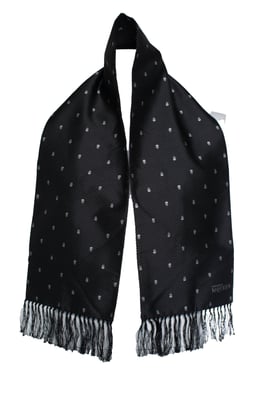 Alexander McQueen, gepunkteter Totenkopf Tuxedo Schal