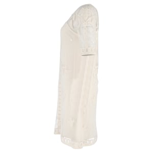 Temperley London Mesh-Kleid in Knielänge aus weißem Polyester