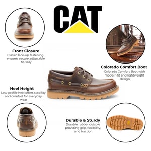 CAT (Caterpillar) Herren-Wanderstiefel aus hellbraunem Leder – Colorado Boat-Mid