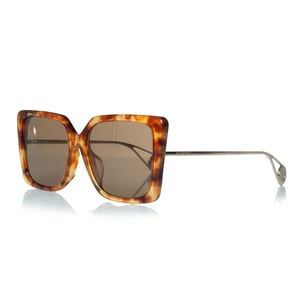 Gucci, braune oversized Havana-Sonnenbrille