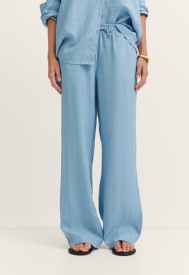 Bugatti Damen Leinenhose Modern Fit mit entspannter Bundlösung