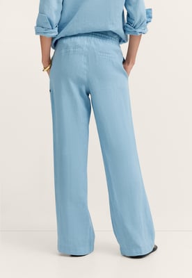 Bugatti Damen Leinenhose Modern Fit mit entspannter Bundlösung