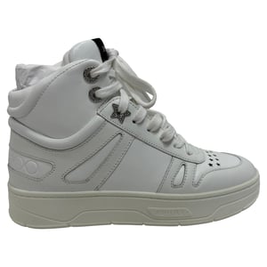 Jimmy Choo Hawaii High-To Sneakers aus weißem Leder