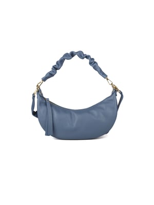 Giulia Monti Schultertasche Stahlblau