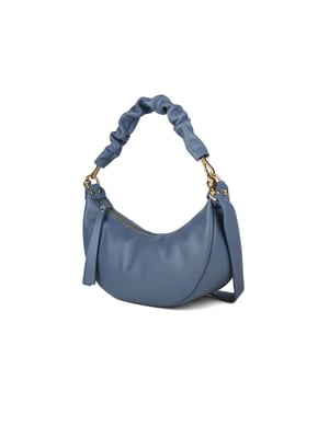 Giulia Monti Schultertasche Stahlblau