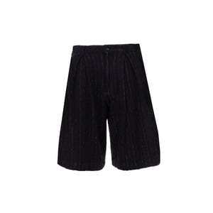 Comme Des Garçons Schwarze Nylonhaarschuhe Knielang