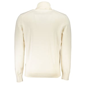 Hugo Boss Weiße Baumwollrollkragenpullover